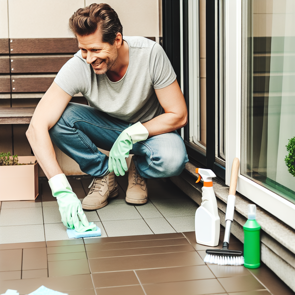 Deep cleaning outdoor space